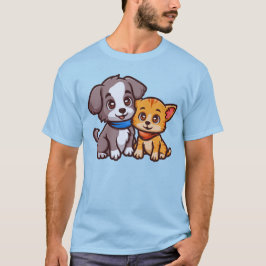 Camiseta Gato y perro para los amantes de los animales