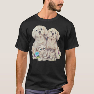Camiseta Gato Y Perros Amor Cachorro