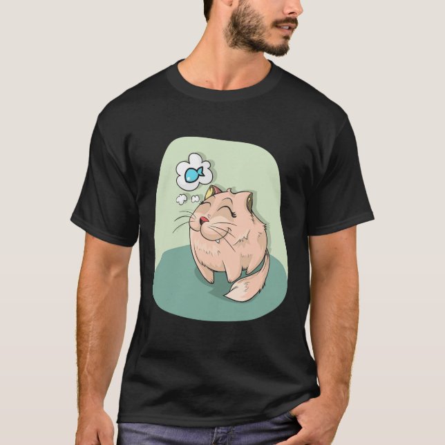 Camiseta Gato Y Pescado (Anverso)