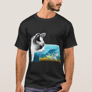 Camiseta Gato y pez ángel