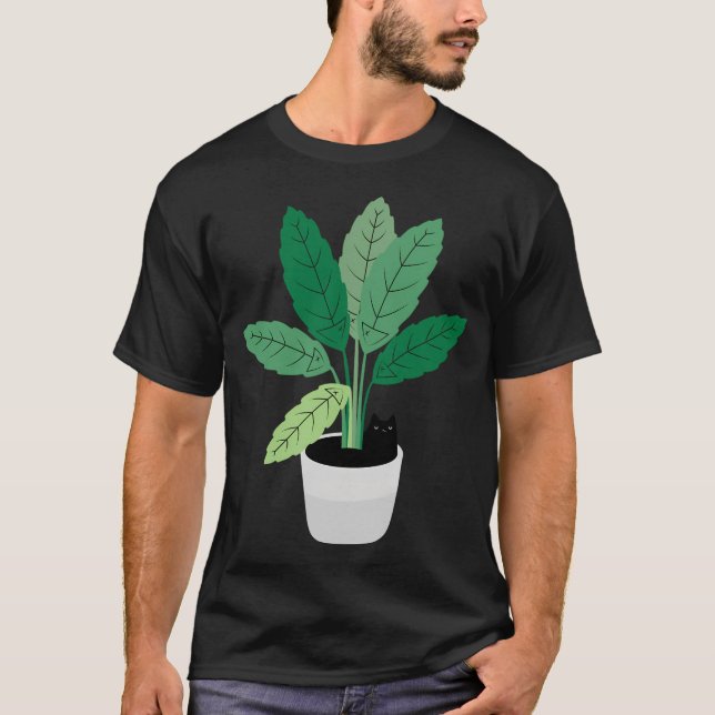 Camiseta Gato y Planta 28 (Anverso)