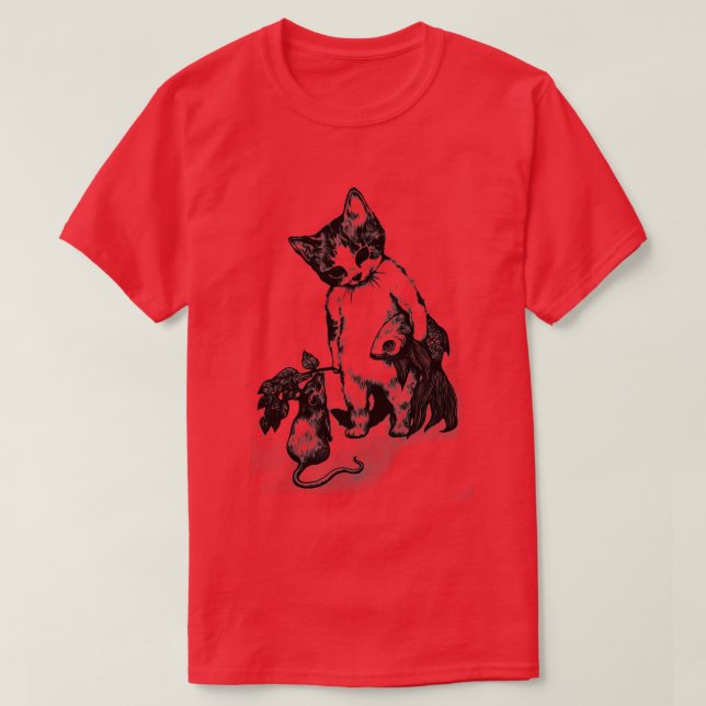 Camiseta gato y ratón (Diseño del anverso)