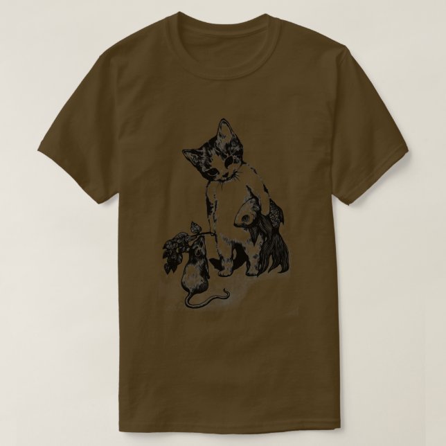 Camiseta gato y ratón (Diseño del anverso)