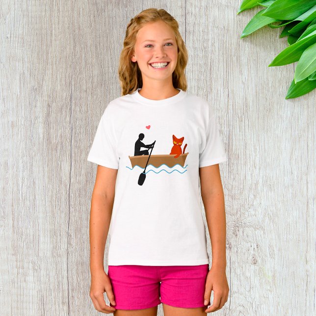 Camiseta Gato y soplo en barco divertido y caprichoso amant (Subido por el creador)