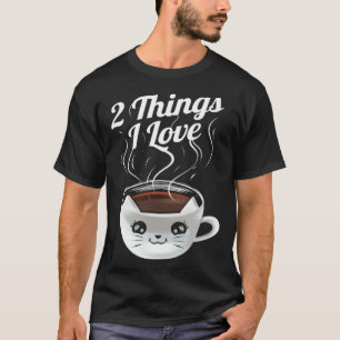 Camiseta Gato y taza de café 2 cosas que amo el Purrsday