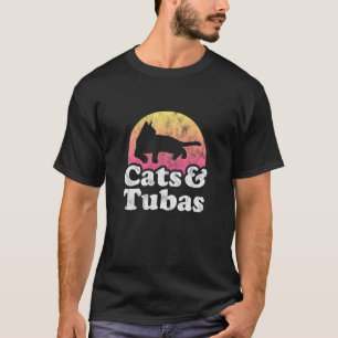 Camiseta Gato y Tuba de gatos y túbulos, hombres o mujeres