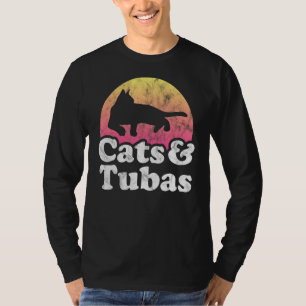 Camiseta Gato y Tuba de gatos y túbulos, hombres o mujeres