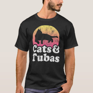 Camiseta Gato y Tuba de gatos y túbulos, hombres o mujeres