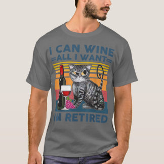 Camiseta Gato y vino que puedo envolver todo lo que quiero.