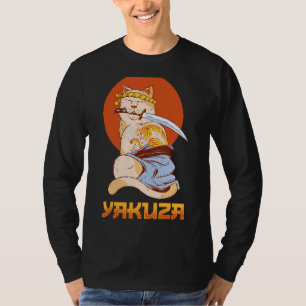 Camiseta Gato Yakuza Canción japonesa Samurai espada Katana