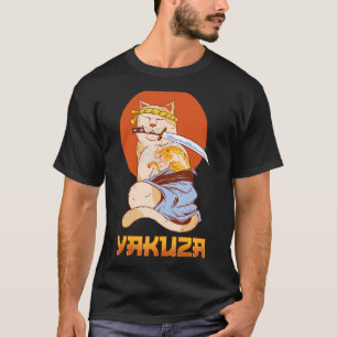 Camiseta Gato Yakuza Canción japonesa Samurai espada Katana