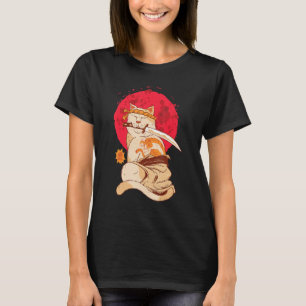 Camiseta Gato Yakuza Espada Samurái Japonesa Katana Japón T