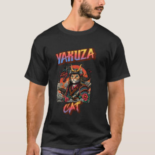 Camiseta Gato Yakuza Samurái Japonés Tatuaje De Gato Estilo