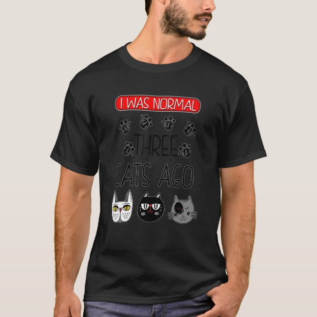 Camiseta Gato yo era normal (Anverso)