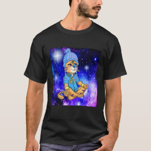 Camiseta Gato Yoga Buscando Karma Espacial