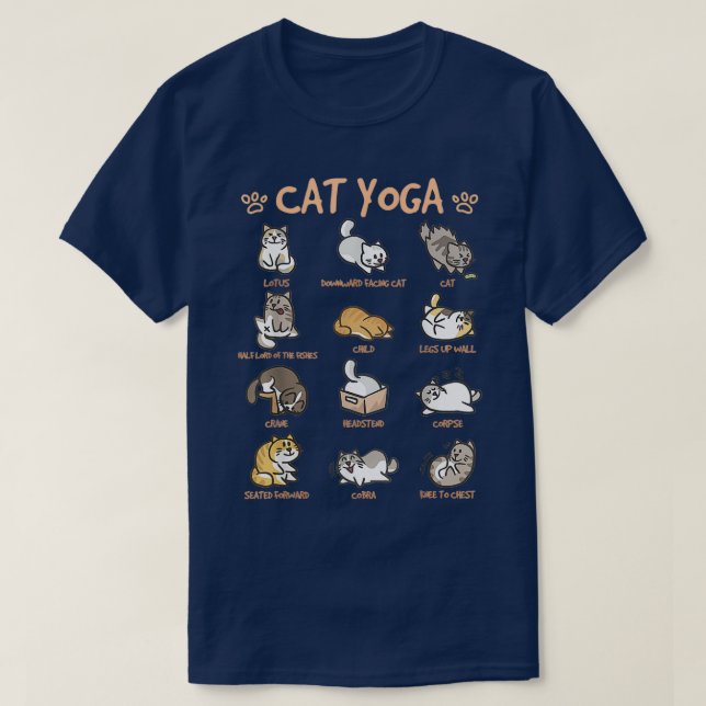 Camiseta Gato Yoga Posa Gatos Practicando Meditat De La Men (Diseño del anverso)