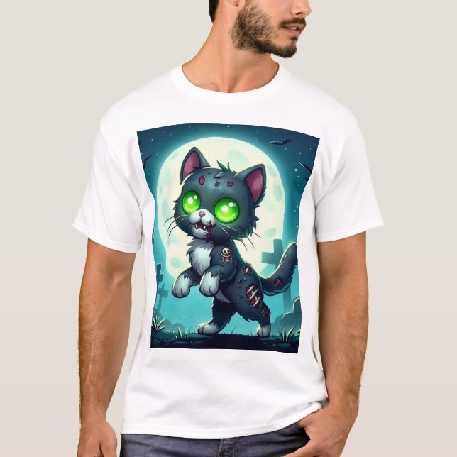 Camiseta Gato zombi (Anverso)