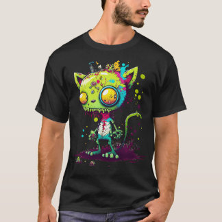 Camiseta Gato zombi