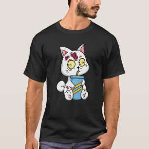 Camiseta Gato zombi beando vago disfraz de Halloween espelu