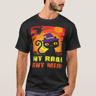 Camiseta Gato Zombi Humorístico Quiere Cerebro Ahora Miau E