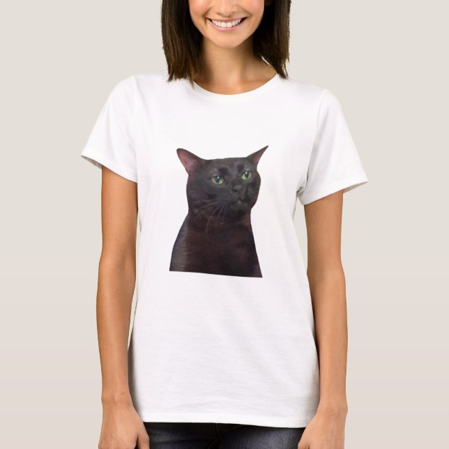 Camiseta Gato zumbido, gato negro, meme zumbado (Anverso)