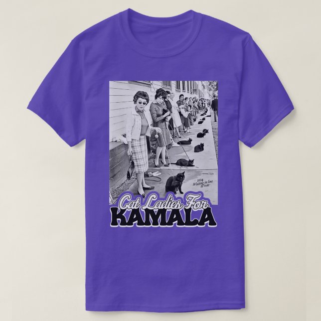 Camiseta Gatones votando por Kamala (Diseño del anverso)