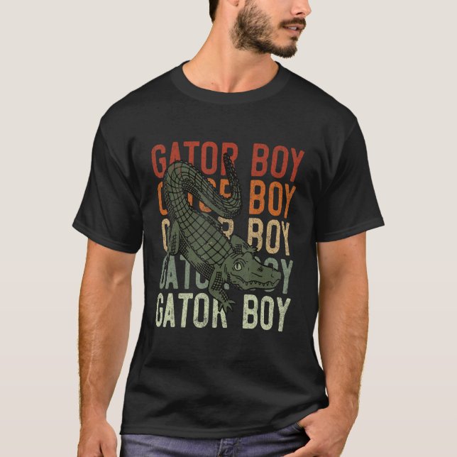 Camiseta Gator Boy Alligator Men Vintage (Anverso)