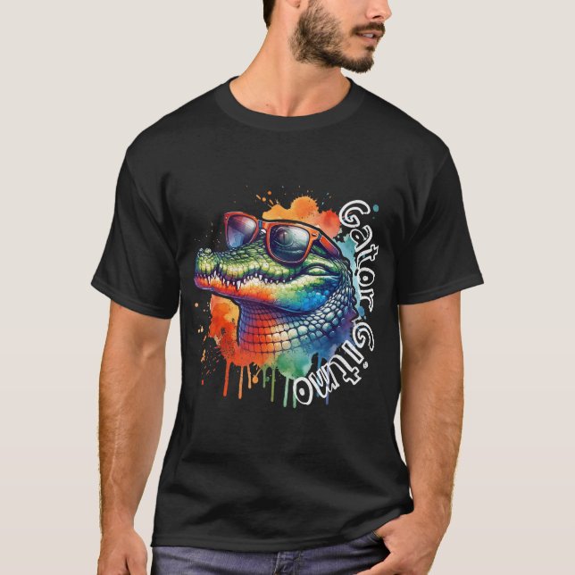 Camiseta Gator Gitmo Alligator Gafas de sol Agua Apreal (Anverso)