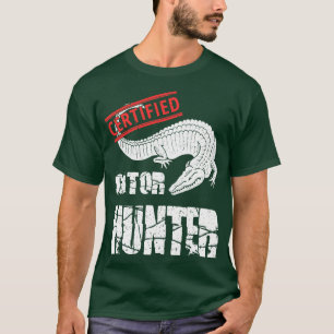 Camiseta Gator Hunter Alligator certificado Cazando Hun