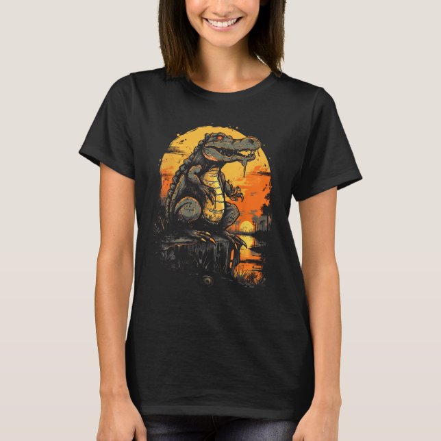 Camiseta Gator Tee Retro Style Tees para hombres mujeres B (Anverso)