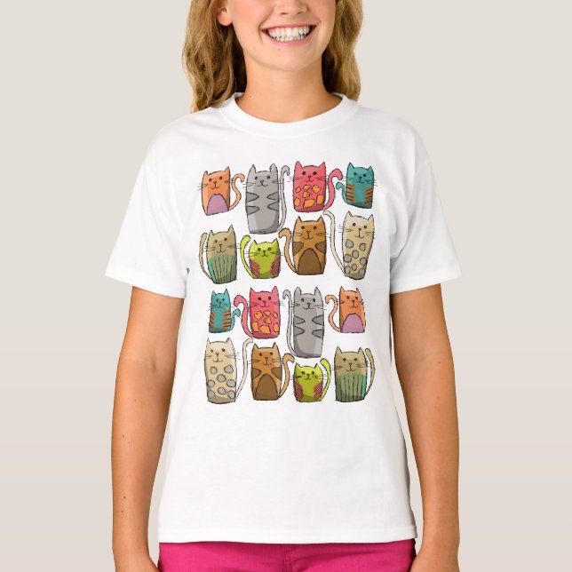 Camiseta ¡Gatos! (Anverso)