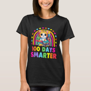 Camiseta Gatos: 100 días más inteligentes para maestro esco