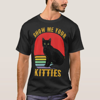 Camiseta Gatos 365 Muéstrame tu gato amante del gato Retro 