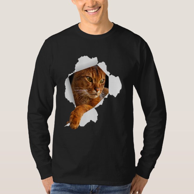 Camiseta Gatos Abysinianos Rasados De Ropa Gatita (Anverso)