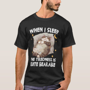 Camiseta Gatos acogedores con divertida bata holgazana chon