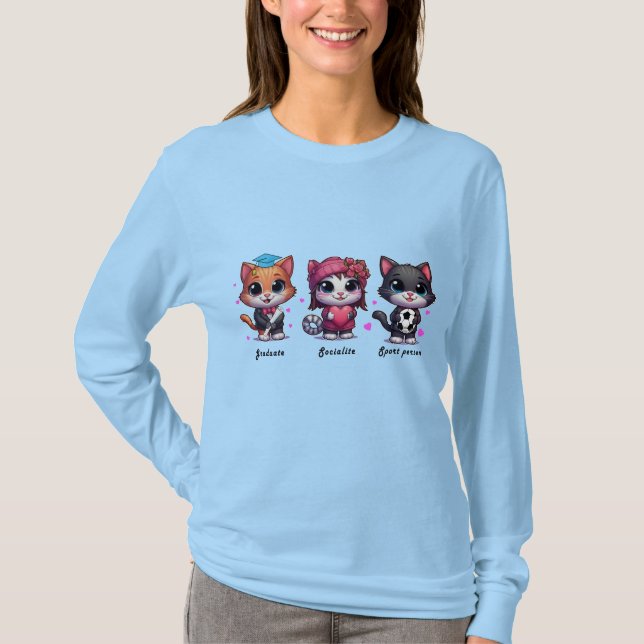 Camiseta gatos adorables (Anverso)
