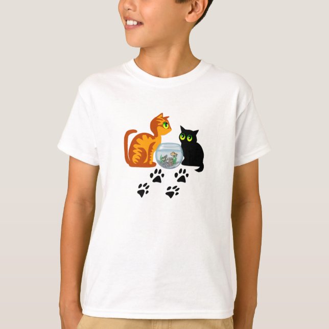 Camiseta Gatos Adorables En Juego (Anverso)