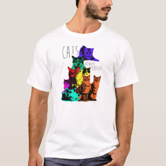 Camiseta Gatos. Ahora un Forever. Gatos del arte del