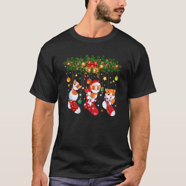 Camiseta Gatos Al Aire Libre Británicos En Navidades Enfren (Anverso)