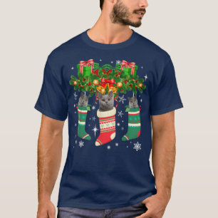 Camiseta Gatos Al Aire Libre Británicos En Navidades Enfren