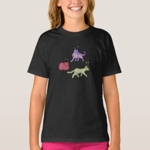 Camiseta Gatos alienígenas caprichosos gatos espaciales div