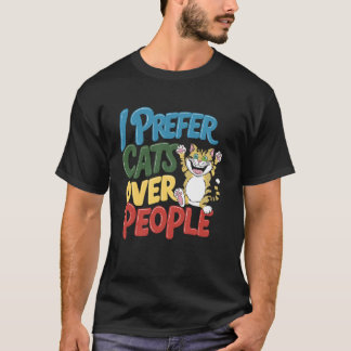 Camiseta Gatos Amante Gatos Sobre Personas Regalo Divertido