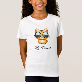Camiseta Gatos Amarillos Cuidados Usando Gafas Mi Amigo
