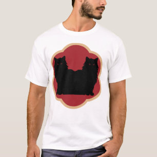 Camiseta Gatos Amigos para Siempre Diseño de Amor