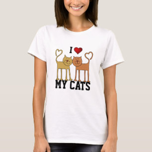 Camiseta Gatos: Amo Mis Gatos