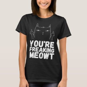 Camiseta Gatos angrados Humor de gato negro gato sarcástico