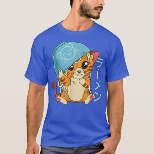 Camiseta Gatos Anime Kawaii Japonés Ramen Gato Japón