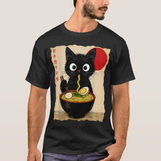 Camiseta Gatos Anime Ramen Japoneses Gatos Divertidos s