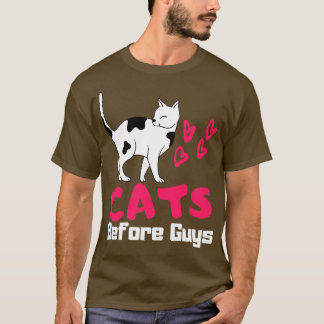 Camiseta Gatos antes de muchachos graciosas mujeres de los 