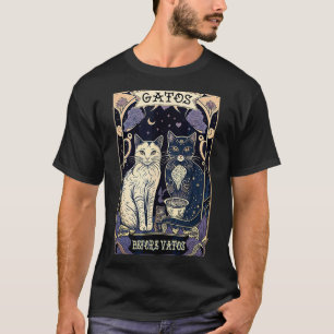 Camiseta Gatos Antes De Vatos A Menos Que La Vato Tenga Gat
